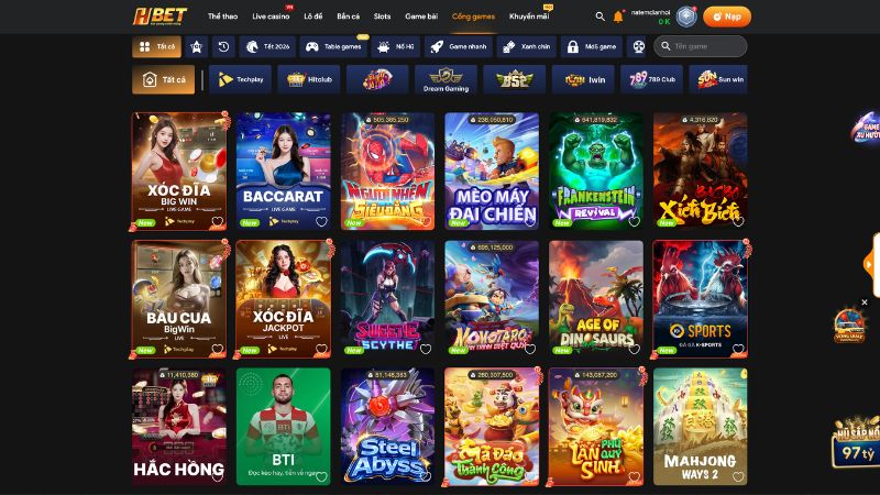 Các trò chơi nổi bật trong Table games HBET Các trò chơi nổi bật trong Table games HBET