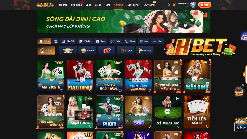 Giới thiệu tổng quan về Game bài HBET 