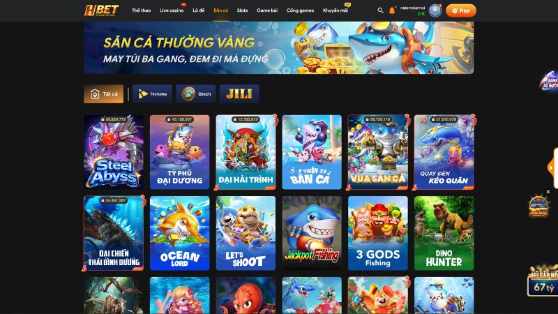Ưu điểm nổi bật của sảnh game Bắn cá HBET Ưu điểm nổi bật của sảnh game Bắn cá HBET